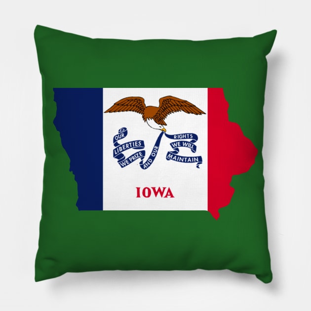 Iowa Flag Map Pillow by maro_00