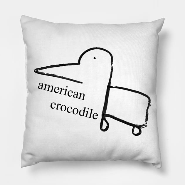 american crocodile Pillow by supercalifragilisticexpialidocioussupercalifragilisticexpialidocious