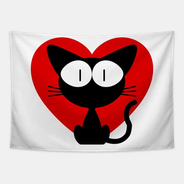 Big Eye Kitty Tapestry by ShubShank