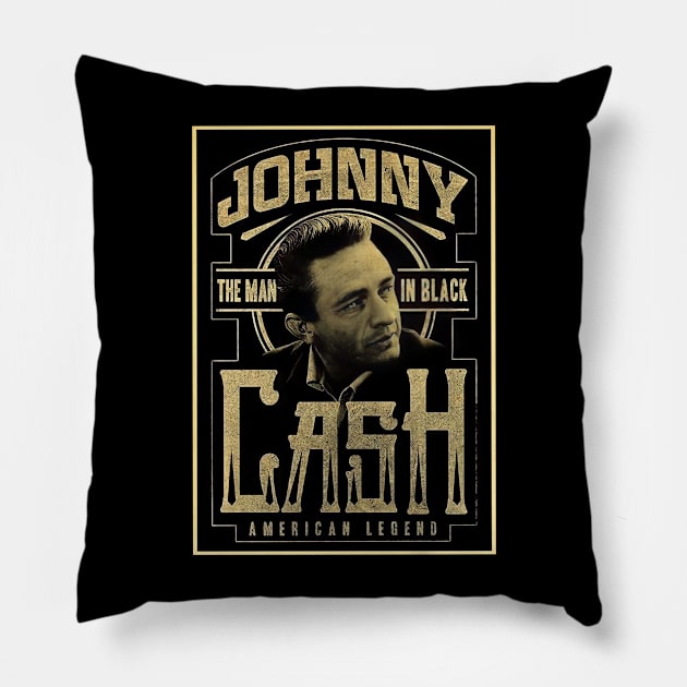 Johnny cash Pillow by pemudaakhirjaman