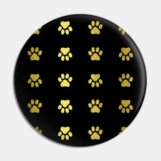 GOLD  Paw Print Pattern Pin