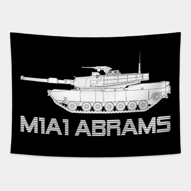 US M1 Abrams Main Battle Tank Tapestry by FAawRay