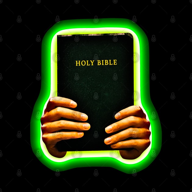 Hand holding holy bible by Christian ever life