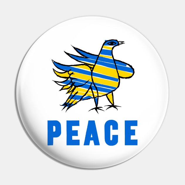 Ukraine Dove of Peace Pin by katmargoli