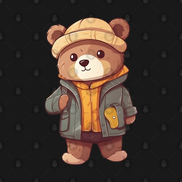 A cute teddy bear wearing street fashion by AestheticsArt81