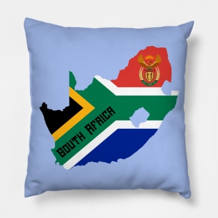 South Africa flag & map Pillow
