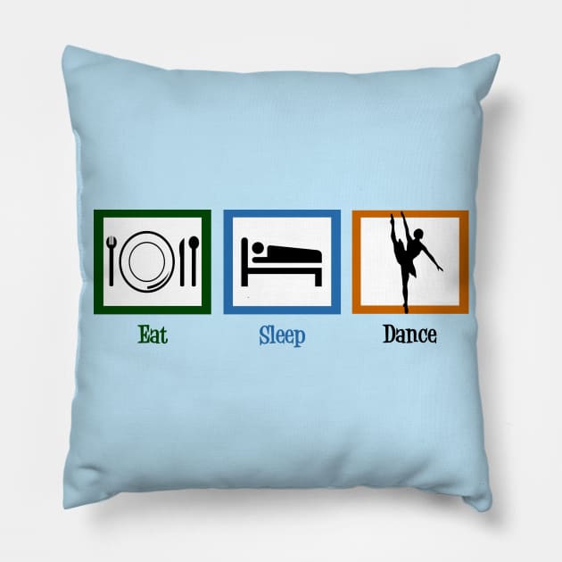 Eat Sleep Dance Pillow by epiclovedesigns