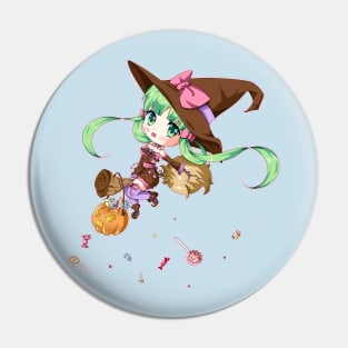 Kawaii Candy Witch Pin