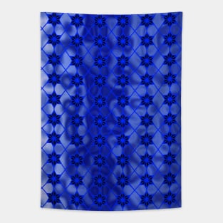 BLUE Stars Geometric Tapestry