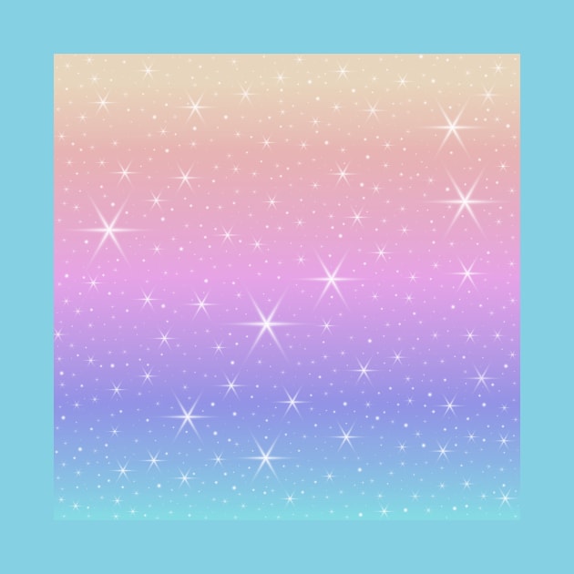 Pastel Ombre Unicorn Gradient Sparkle Pattern by Art by Deborah Camp