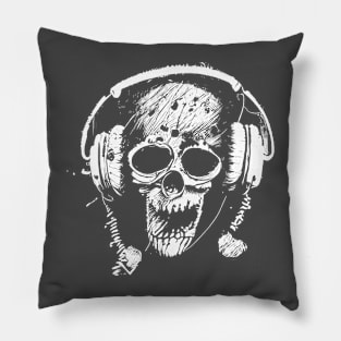 Skull Headphones Pillow