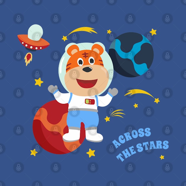 Space dog or astronaut in a space suit with cartoon style. by KIDS APPAREL