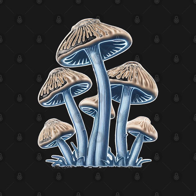 Fungi Fun: Cartoon Mushroom Print to Show Your Eco-Friendly Style by Greenbubble