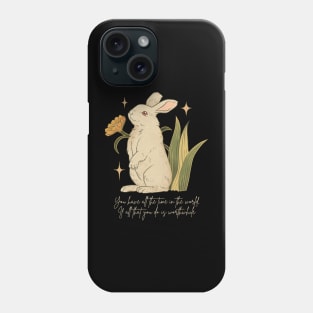 You Have All The Time In The World, If All That You Do Is Worthwhile - Calm Rabbits - Light Tan Writing Phone Case