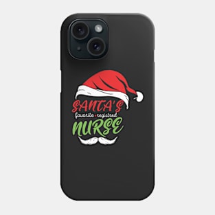 Santa's Favorite Registered Nurse Christmas, Perfect Christmas nurse gift idea Phone Case