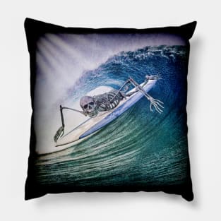 I surf forever skeleton freedom birthday trend Pillow