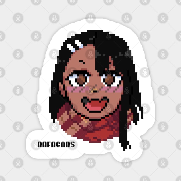 Cute Pixel Nagatoro Magnet by rafagars