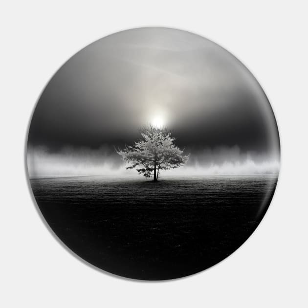 Dark tree Pin by Wolf Art / Swiss Artwork Photography