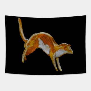 Candy Corn Ferret Tapestry