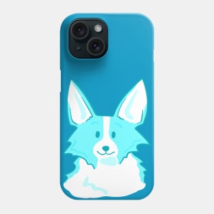 Blue Adorable Corgi Face Phone Case