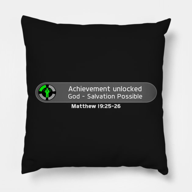 Achievement Unlocked Pillow by TGprophetdesigns