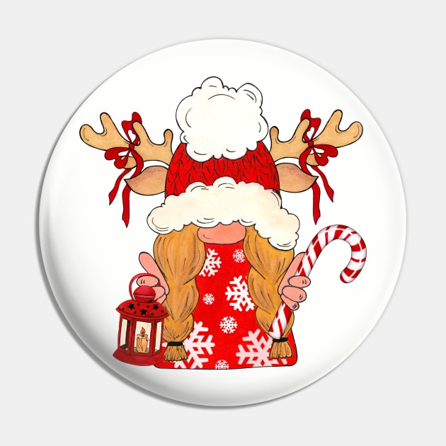 Christmas Gnome Pin by Designs by Ira