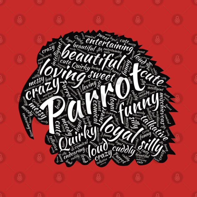 Parrot Head - Word Cloud by Einstein Parrot