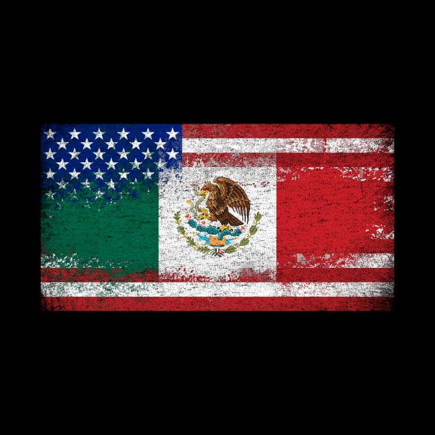 Mexican American Flag Vintage by zurcnami