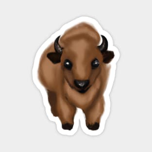 Cute Bison Drawing Magnet