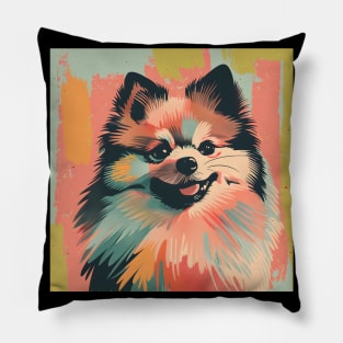 Retro Spitz: Pastel Pup Revival Pillow