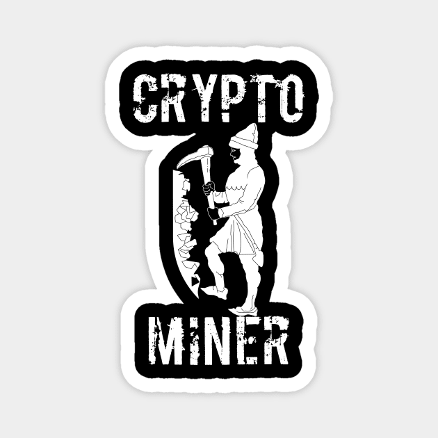 Crypto Miner - Funny Cryptocurrency Magnet by RedYolk