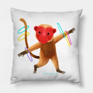 Uakari Monkey equilibrist Pillow