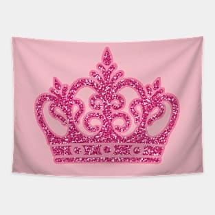 Glittered Pink Crown Tapestry