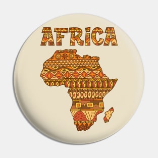 Africa Map Pattern Pin