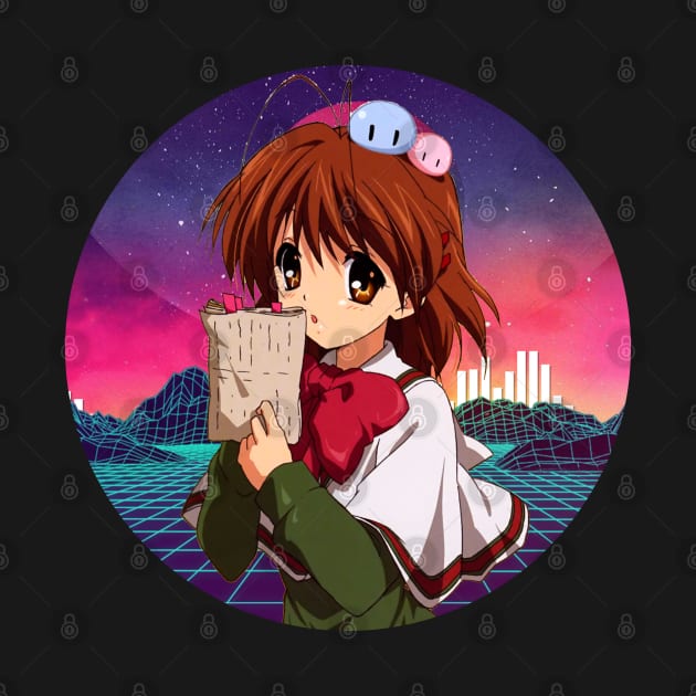 Retro Art Nagisa Clannad Manga by Cierra Bauch