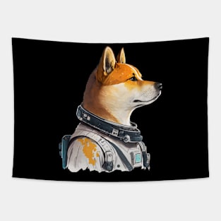 Shiba inu in a Spacesuit Tapestry