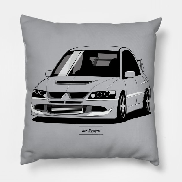 Mitsubishi Evo 8 Pillow by RexDesignsAus