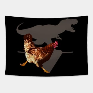 t-rex chicken running Tapestry