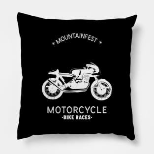 Mountainfest Motorcycle Bike Races Chopper Pillow