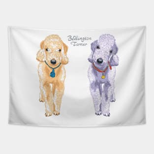 Two dogs Bedlington Tapestry