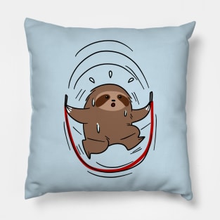 Sloth Jump Roping Pillow