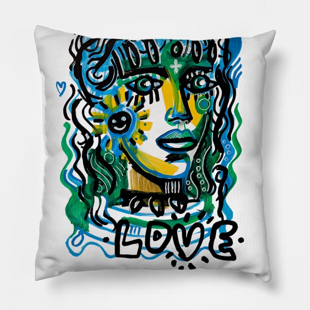 GIRL Pillow by Daria Kusto