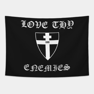 Love Thy Enemies Orthodox Cross Gothic Shield Eirene Tapestry