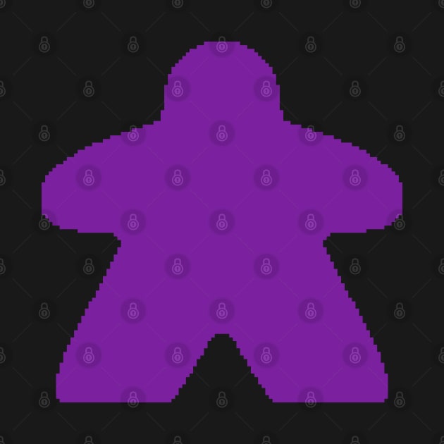 Purple Pixelated Meeple by pookiemccool