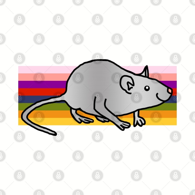 Rat on a Rainbow by ellenhenryart