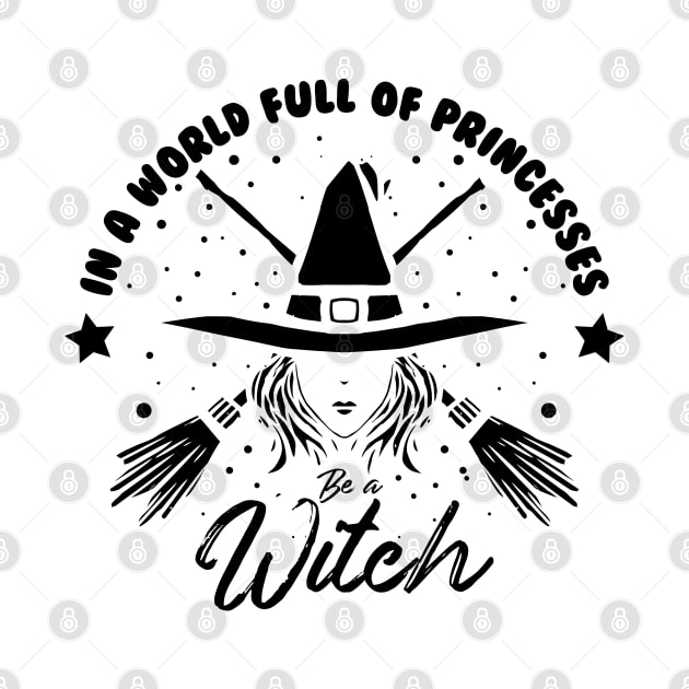 in a world full of princess be a witch black design by A Comic Wizard