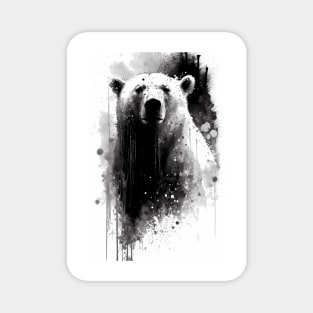 Ink Polar Bear Portrait Magnet