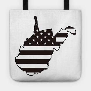 Black and White Flag West Virginia Tote
