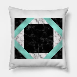 Mint marble XII Pillow