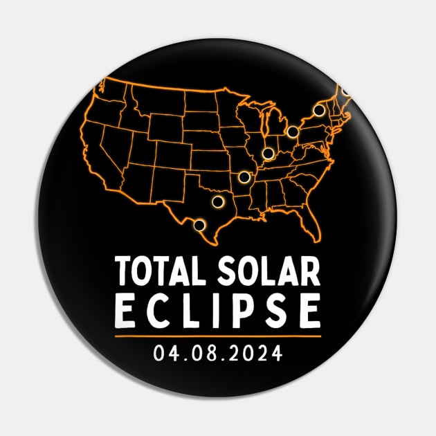 America Totality Total Solar Eclipse April 8 2024 USA Map Pin by Derrick Ly